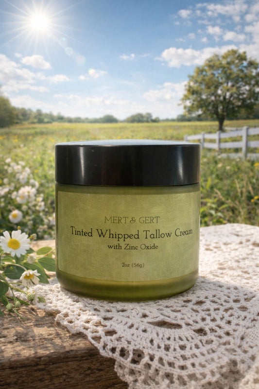 Tinted Whipped Tallow Moisturizer with Zinc Oxide for those sunny days
