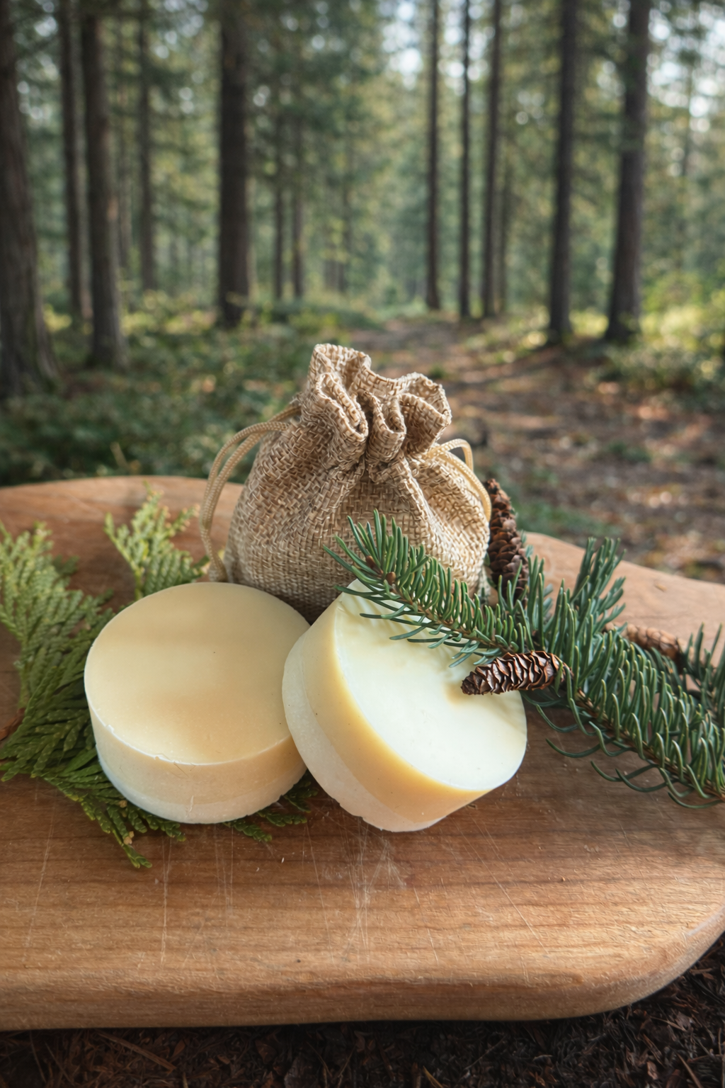 Evergreen Restore Tallow Shampoo Bar - For Men, Invigorating, 100+ Washes