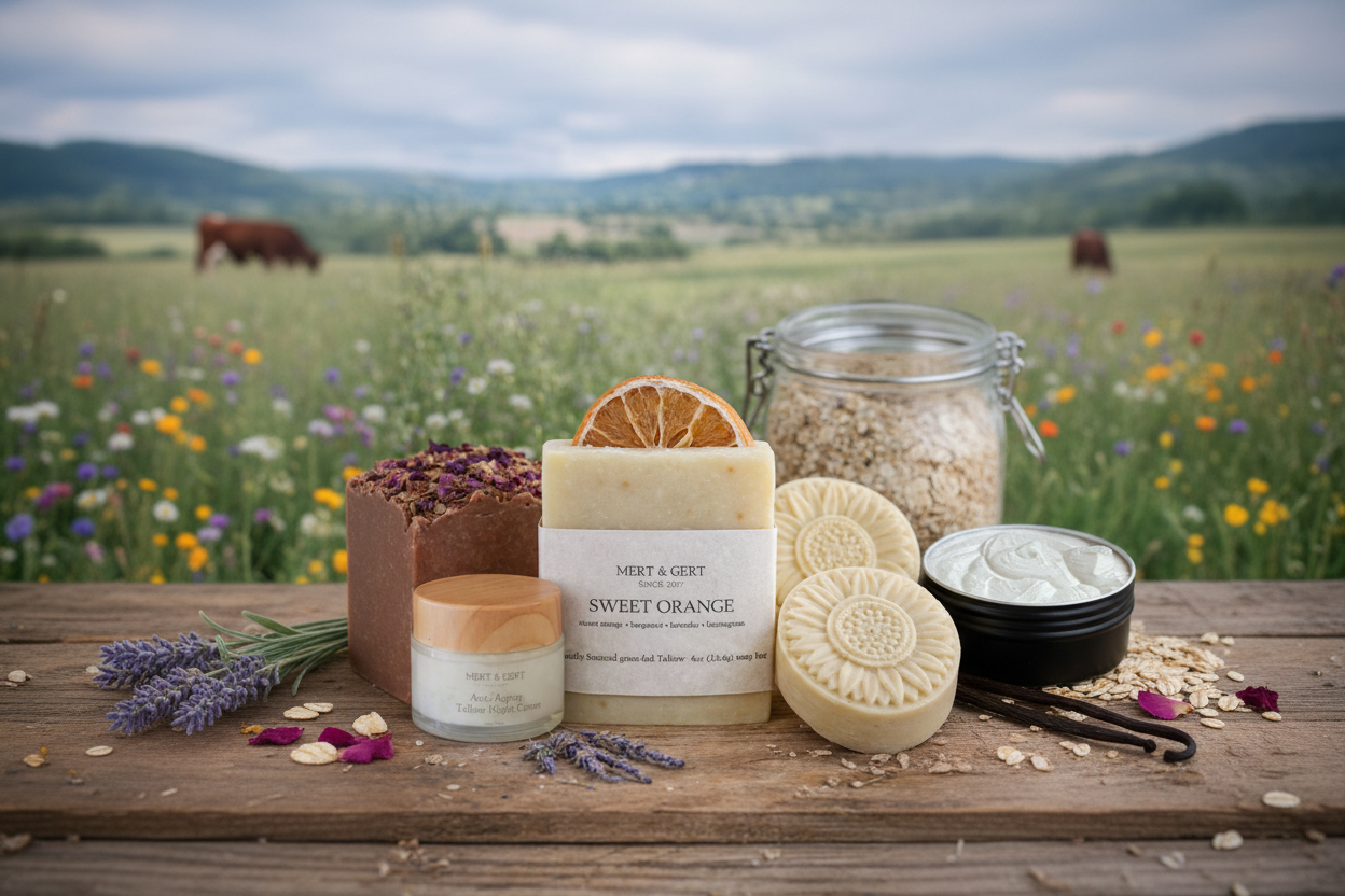 Landscape product photo with tin and cows